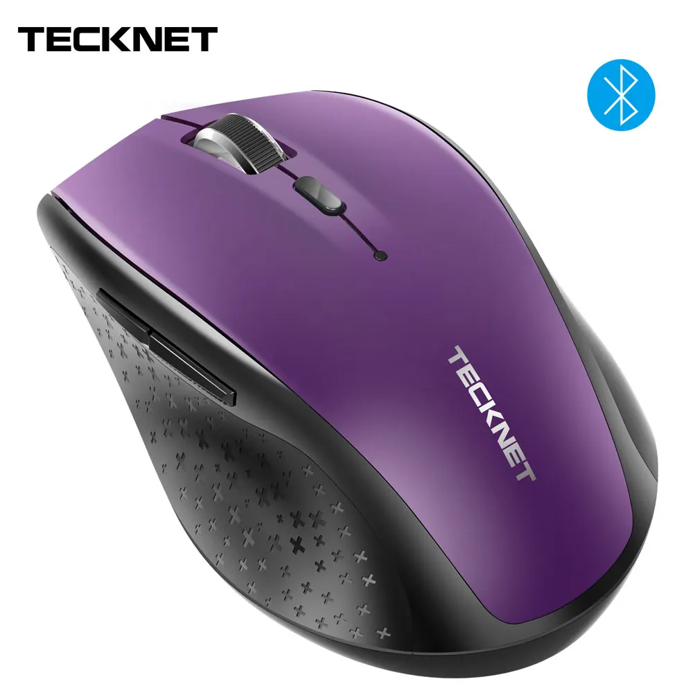 TeckNet Bluetooth мышь BM308 фиолетовый 2 4 ГГц беспроводное соединение для ноутбука 3000 dpi