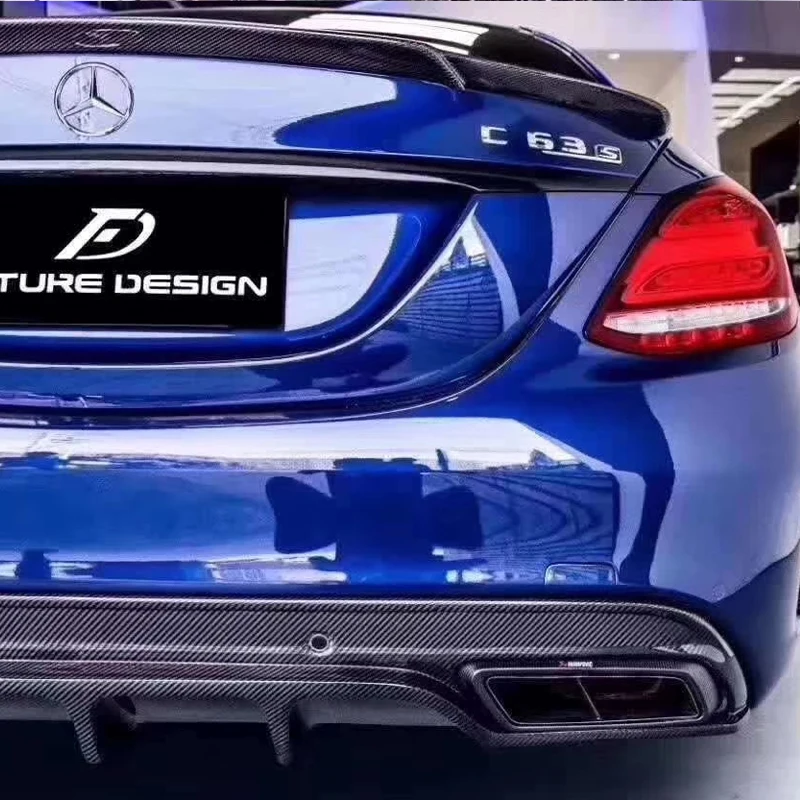Для benz c class c250 спортивный бампер w205 AMG FD стиль углеродное волокно задний диффузор