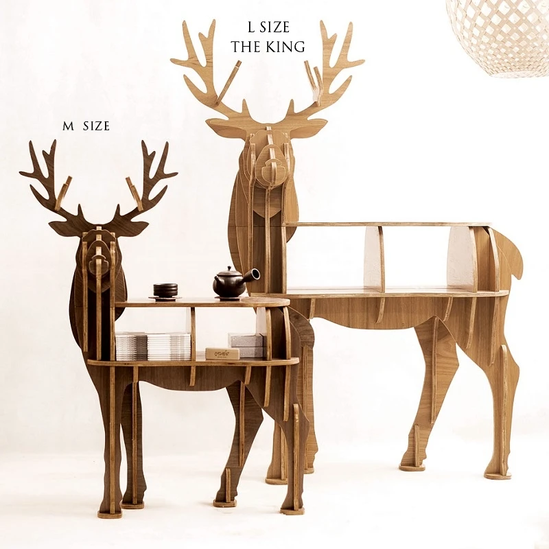 Новинка! Высококачественный деревянный оленевый стол размера s! Мебель-пазл для