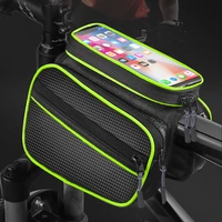 bicycle bag pannier cycling bike frame touch screen iphone holder waterproof mobile phone pouch shoulder luggage tube head