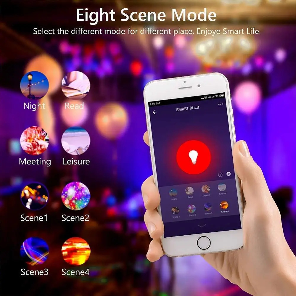 

LED candle light E14 LED Bulb 10W Flame Bombilla Led Candle Lamp Ampoule led Chandelier Crystal Smart Wifi Bulb Night Light