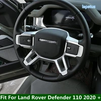 auto styling steering wheel button decoration frame cover trim 1 pcs interior accessory for land rover defender 110 2020 2022