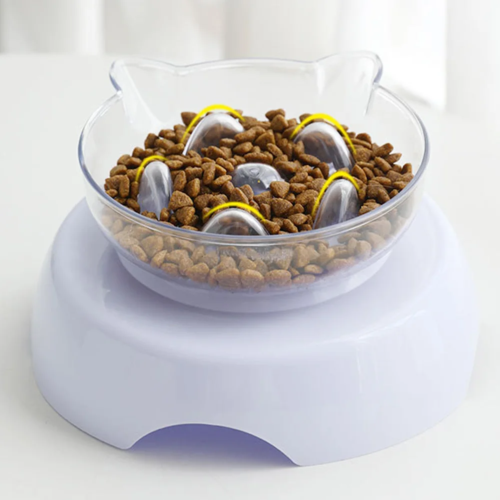 Пищевая миска для кошек прозрачная легкая в очистке антиудушная щенка котенка с