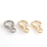 6 pcs silverpale gold spring rings spring gate ring pull gate ring push gate ring clasp snap clip trigger clasp for charm