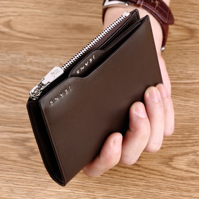 WilliamPolo New 2020 Men Wallet mens slim Credit Card Holder Bifold Genuine Leather Multi Card Case Slots Cowhide Leather Wallet