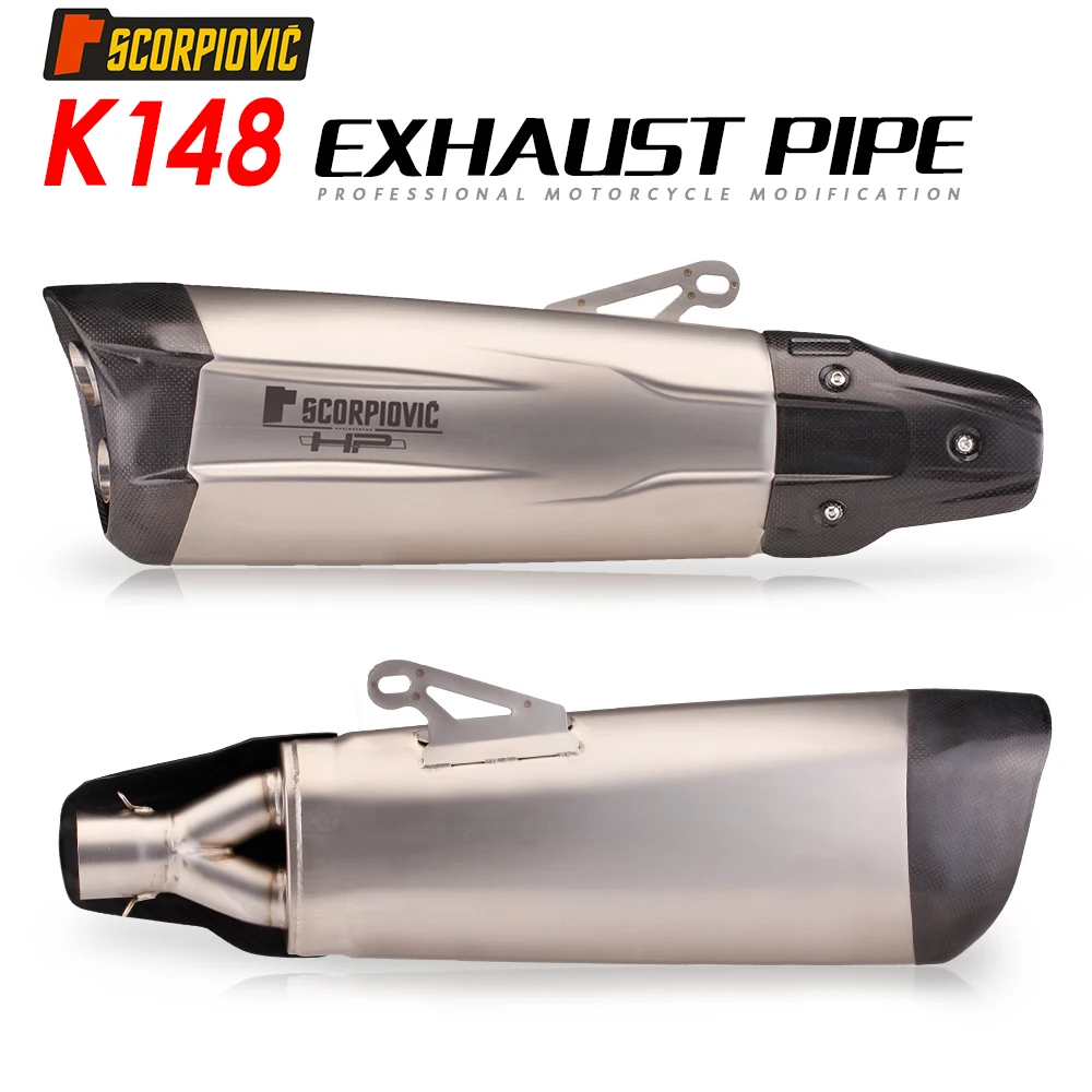 

51mm tubo de escape universal ak silenciador db killer bike escape moto motocross para silenciador rc390 z900 r6 ninja400