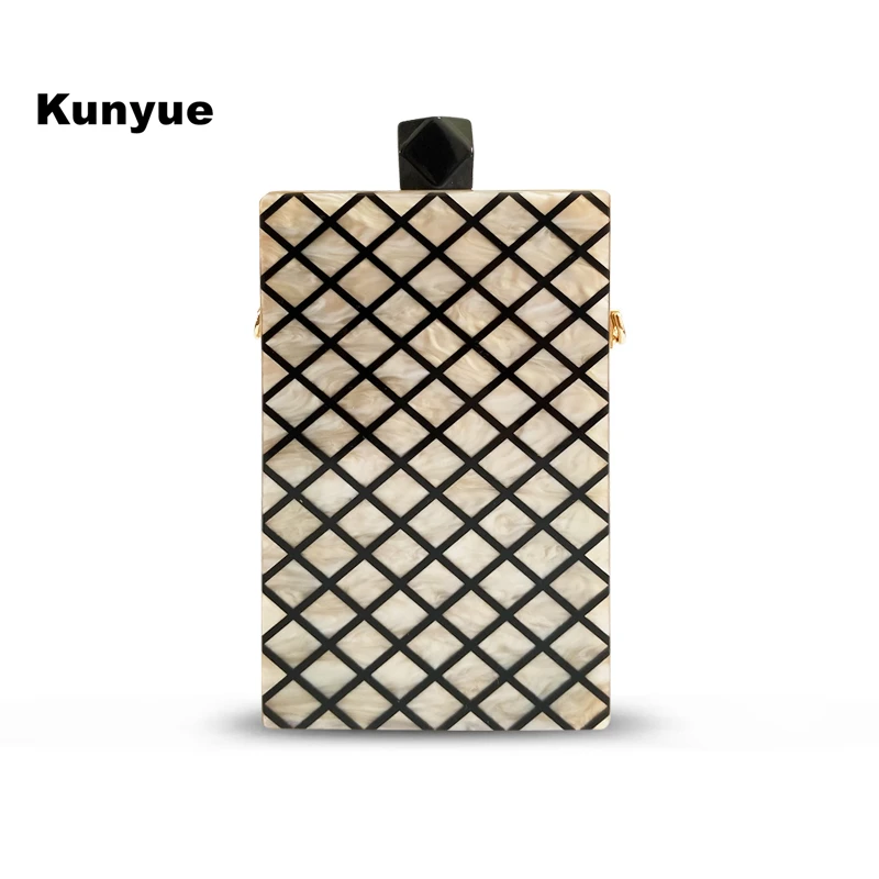 

Дизайнерская сумка с цепочкой через плечо, роскошная Свадебная вечерняя сумочка для невесты, модный акриловый клатч, кошелек, повседневная ...