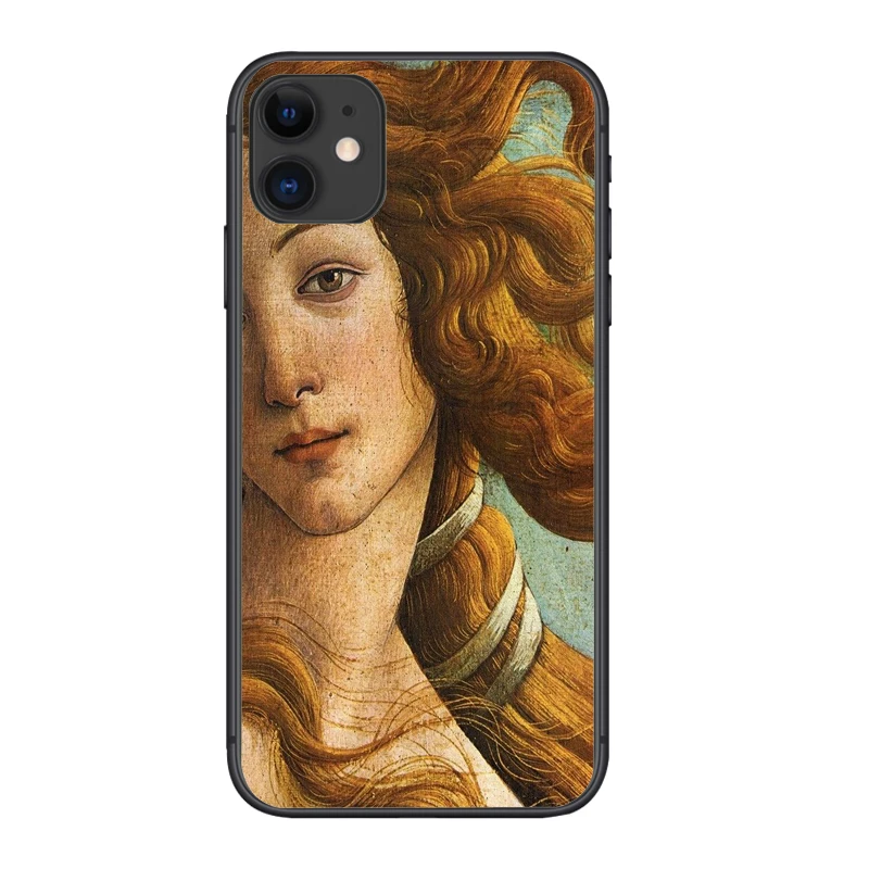 

Mona Lisa David Pattern Printed Soft Silicone Cover Phone Case For iPhone 12 Pro MAX Mini 11 Pro Max 6 7 8Plus SE2020 XR X Copue
