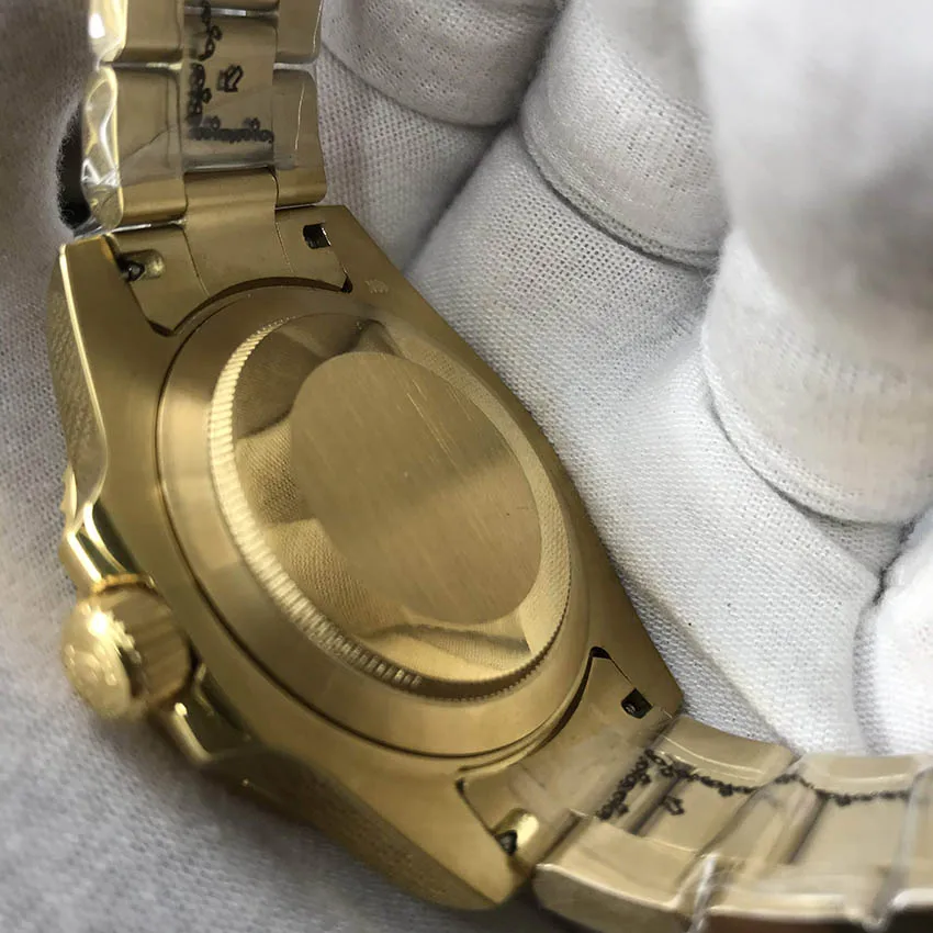 Зеленый циферблат 18K золото GMT AAA часы Керамика ободок сапфировое стекло