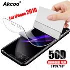 Гидрогелевая пленка Akcoo 50D для iPhone 11 Pro, Защитная пленка для экрана, легкая в установке, для iPhone 6s, 7, 8 Plus, XR, XS Max, пленка для экрана, 3 шт.