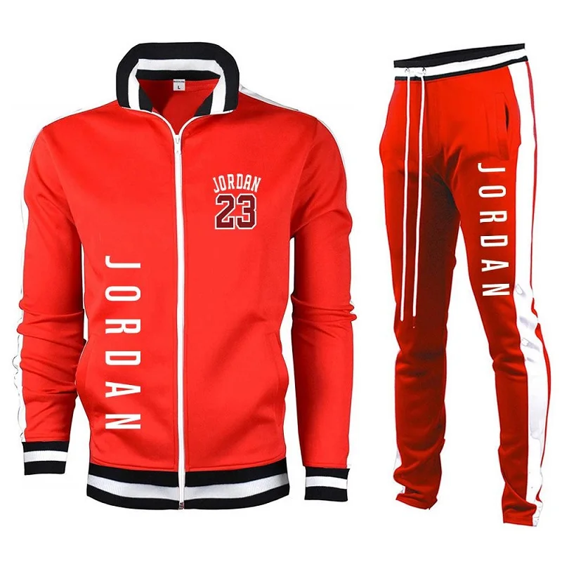 

Men's sportswear suits two-piece sportswear men's sportswear fashion color matching jogging clothes autumn and winter men's clot