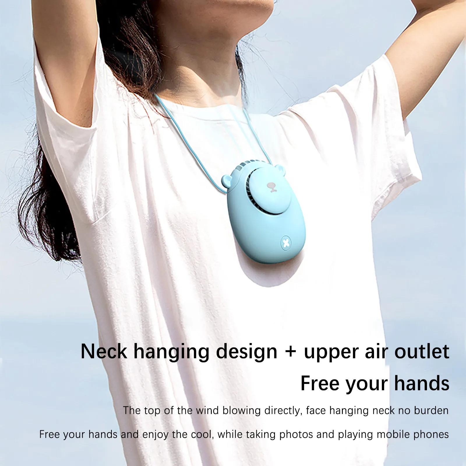 

Portable Hand-held Halter fan for Outdoor Home usb fan cooler mini pocket fan Hand Held fan Electric Air Cooler Free shipping