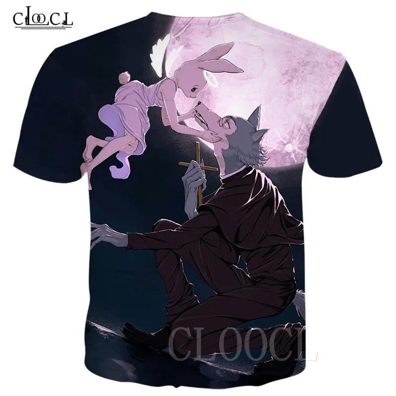 CLOOCL аниме BEASTARS Модные мужские и женские футболки 3D принт волк кролик мультфильм
