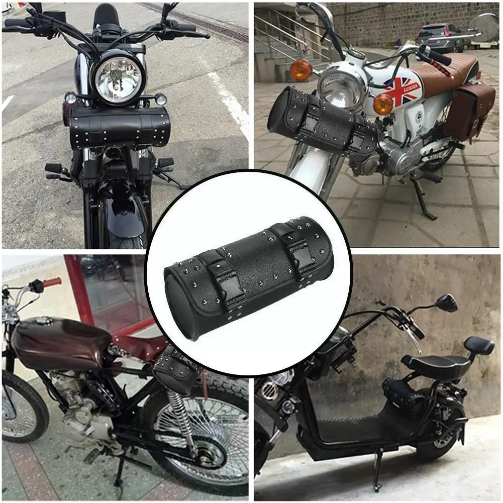 

Motorcycle Tool Bag Fork Barrel Shape Handlebar Front Black Bag Fork Saddlebag Bag Bag Roll Front Handlebar Fork Bag Motorc N7Z8