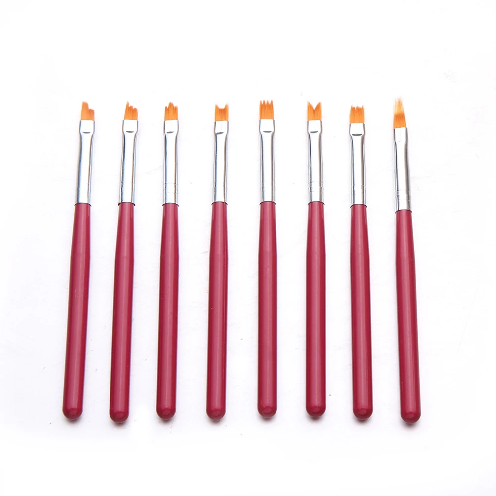 8 шт. набор из мягкой щетины для украшения ногтей|Комплекты и наборы| |