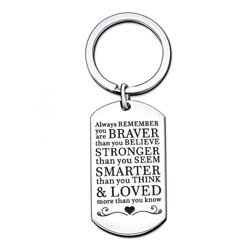 New Always remember you are braver than believe keychain |