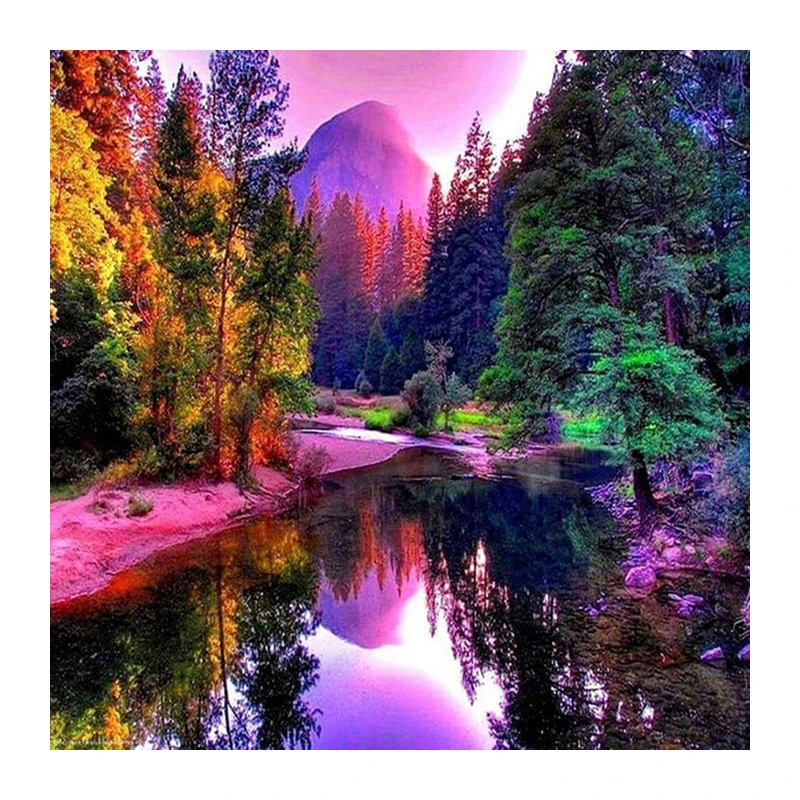 5D Алмазная мозаика, живопись долины, алмазная живопись своими руками, вышивка крестиком, полная живопись, искусство, роспись, живопись