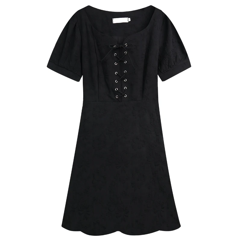 

spring/summer 2021 new dress accept waist party led a word brief paragraph little black dress with short sleeves
