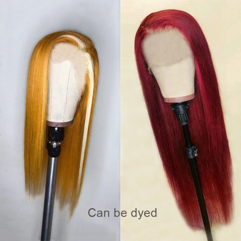 Парики из человеческих волос на сетке спереди 13 х4 с эластичной резинкой