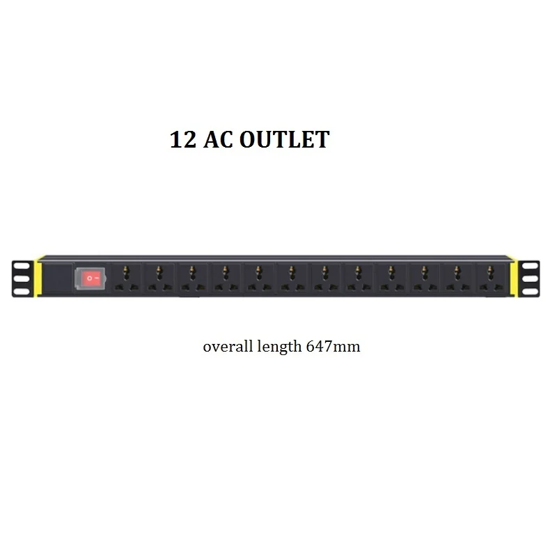 PDU шкаф Мощность полосы 6AC универсальный разъём гнездо расширения 10A 250V 2500W устройство защиты от перегрузки AU Мощность разъем PDU Мощность доска