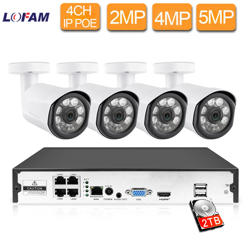 Система видеонаблюдения LOFAM 2 МП 4 5 канала HDMI 1080P|Система наблюдения| |