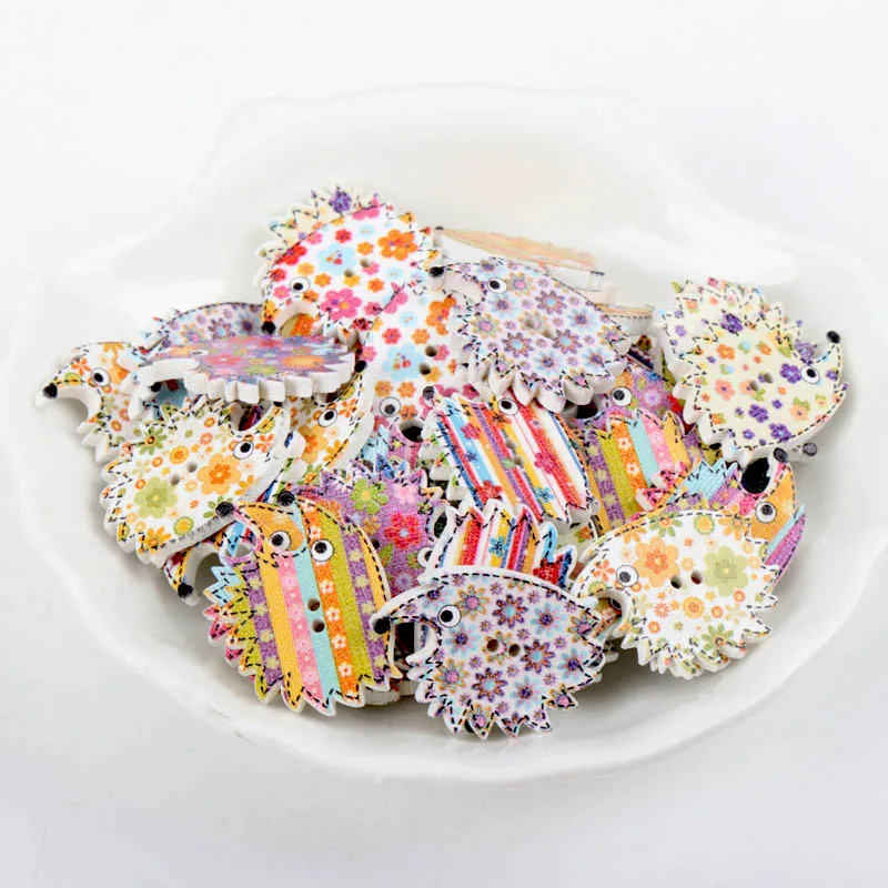 Смешанные деревянные пуговицы милая фотосессия 2 отверстия скрапбукинг