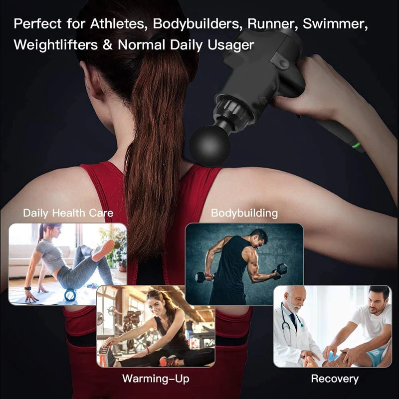 

30 Speed LCD Display Massage Gun Touch Screen Deep Tissue Percussion Muscle Massager Relief Body Massager Fascia Gun