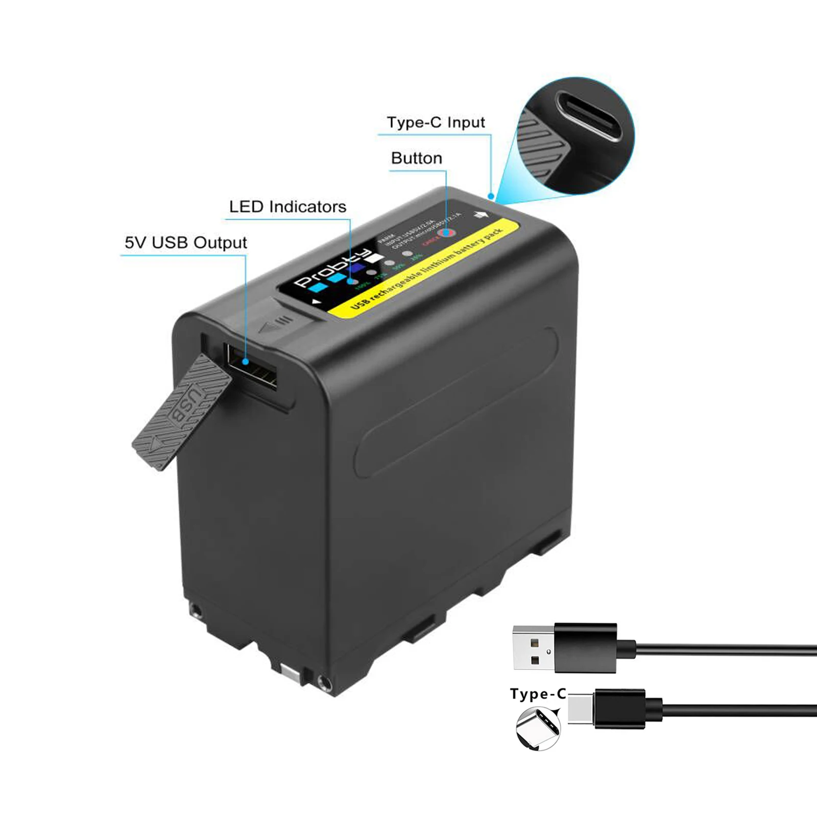 Аккумулятор для фотографической лампы 10800 мАч