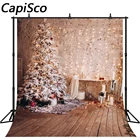 Фон для фотосъемки с изображением рождественской елки винтажный деревянный пол реквизит вечерние студии