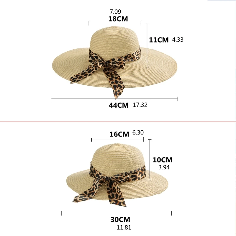 

Girls Sun Hats Womens Ladies Wide Brim Sun Protection Hat Summer Seaside Holiday Parent-child Hat UV Protection