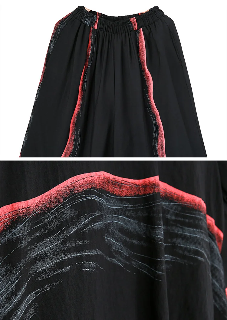 2 шт набор нерегулярные топы Длинная блузка рубашка черного цвета полосатые