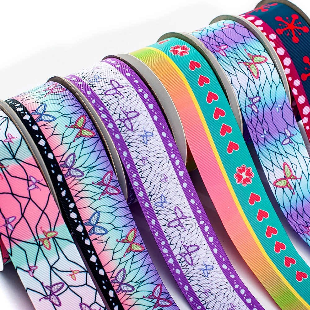 Корсажная лента 10 ярдов разных размеров с принтом из японского аниме Kimetsu No Yaiba |