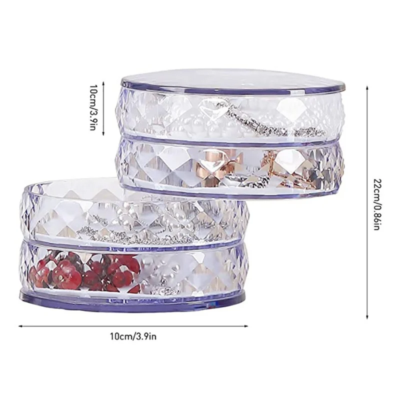 

Desktop Sundries Organizer Rotatable Jewelry Storage Box Creative Ring Necklace Box Makeup Container Jewelry Storagy Boxes
