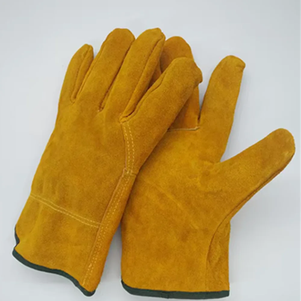 Welding gloves welder labor protection anti-scalding soft leather high temperature resistance short wear-re | Багаж и сумки