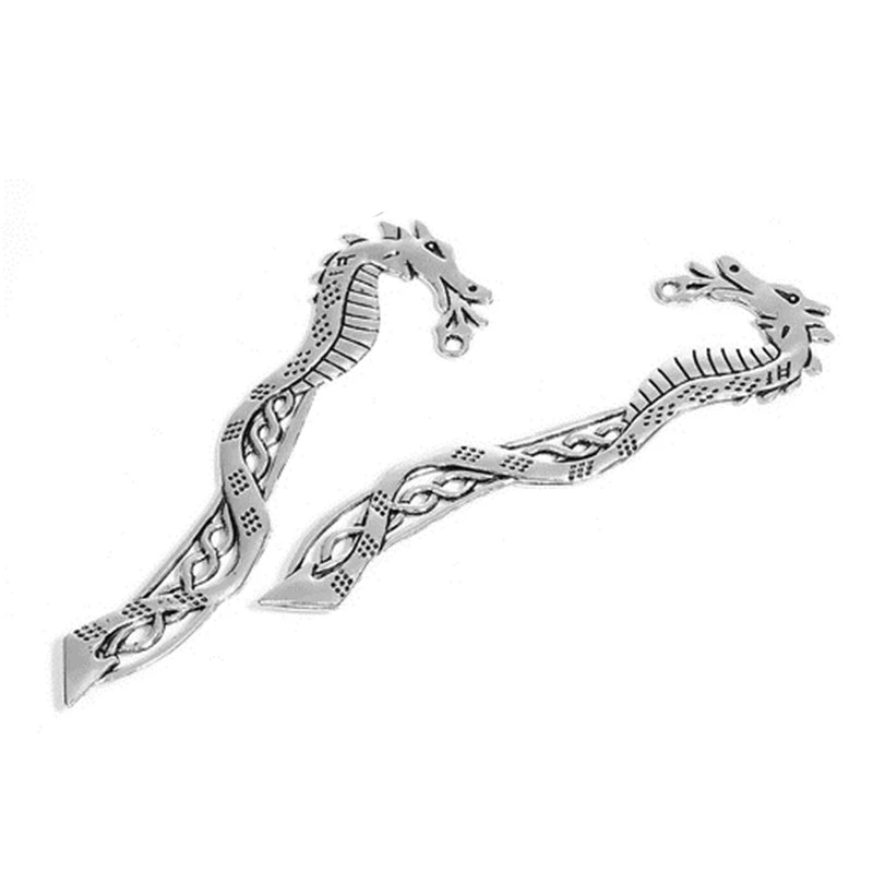 

DoreenBeads Zinc Based Alloy Bookmark Dragon Silver Color Book Page Marker Gifts For Friends Boys Jewelry Findings, 1 Piece