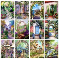 5d diy diamond painting garden landscape embroidery full round square drill rhinestone cross stitch mosaic pictures home decor