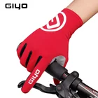 Осенние велосипедные амортизирующие перчатки GIYO на все пальцы для горного велосипеда, противоскользящие амортизирующие перчатки для сенсорного экрана