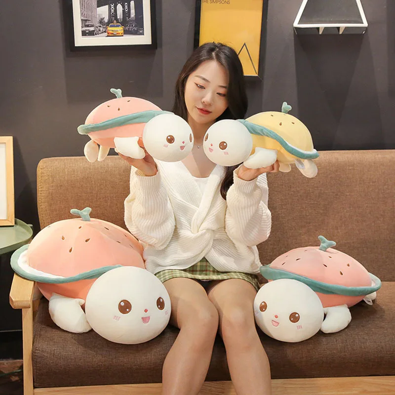 

Creative Watermelon Tortoise Plush Toys Sofa Decor Pillow/Cushion Down Cotton Cartoon Tortoise Soft Stuffed Toy Christmas Gifts