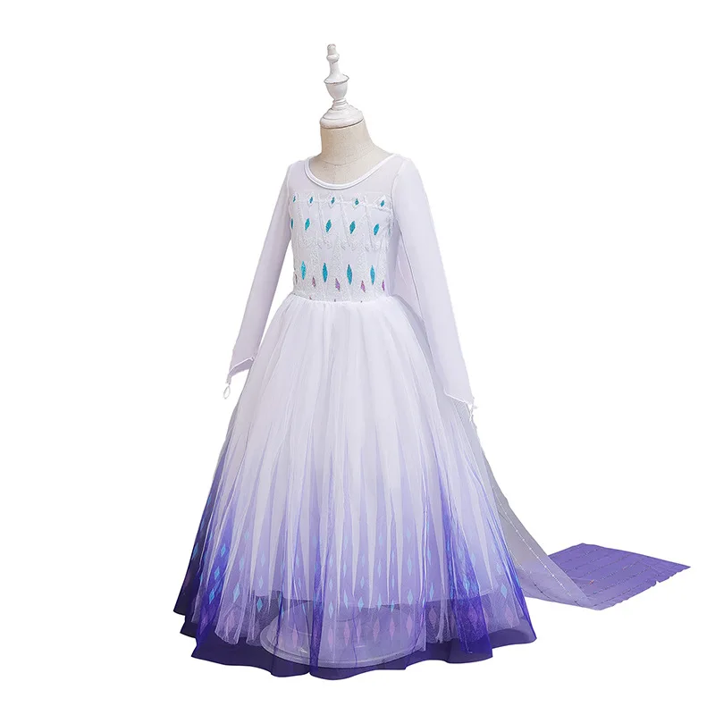 

Long Sleeve Girls Dress Snow Queen Dress Halloween Princess Cosplay Costume Kids Dresses For Girls Sequined New Year Clothing