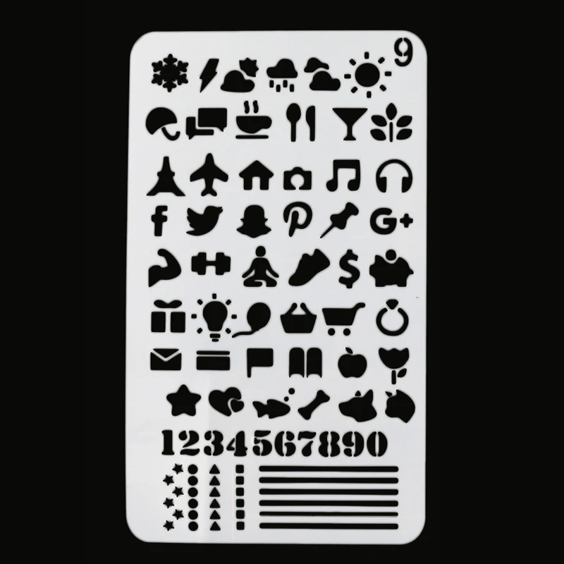 

Пластиковые трафареты для рисования 12 шт