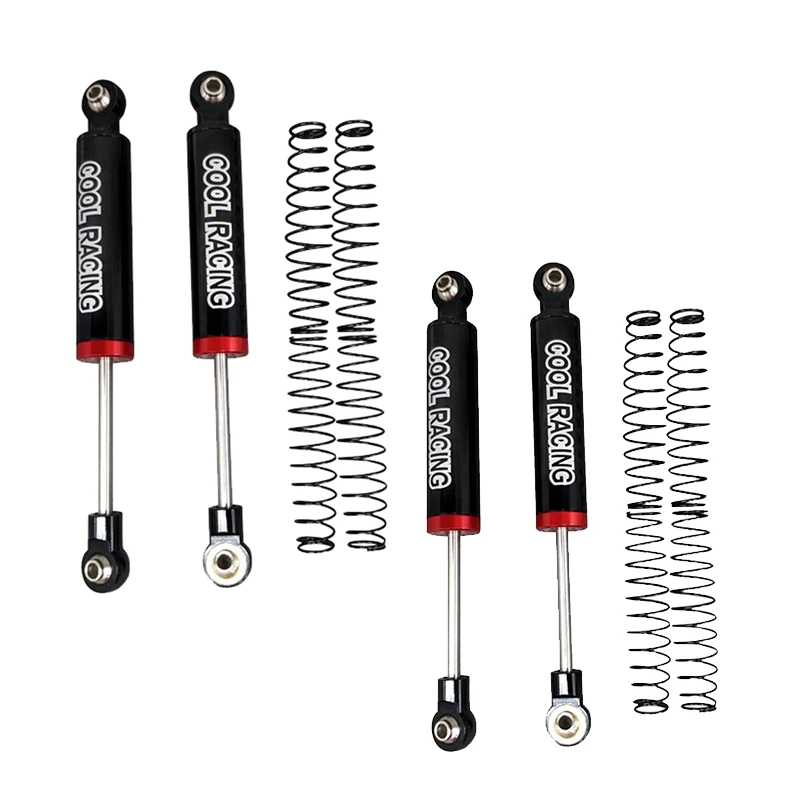 

COOL RACING 2PCS Internal Spring Metal Shock Absorber for 1/10 RC TRX-4 SCX10 D90 Parts