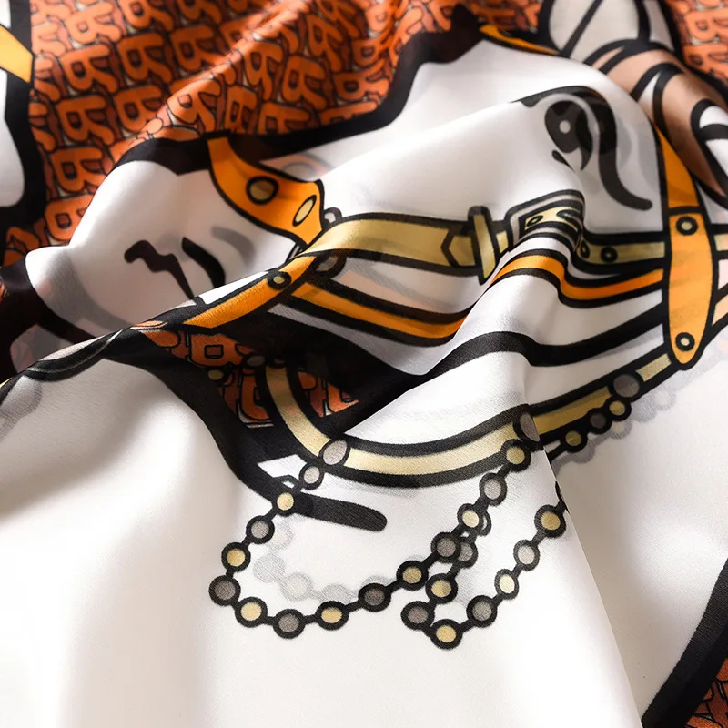 

2021 Europe And The United States Fashion Spring And Autumn Letter Long Shawl New Autumn And Winter Silk Scarf Women Warm Scarf