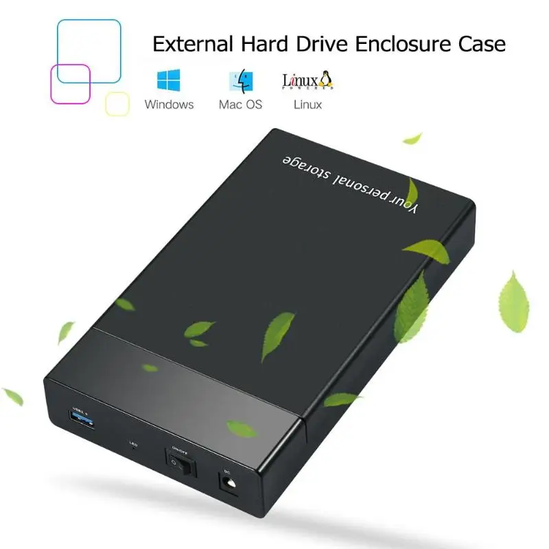 3,5 корпус для жесткого диска USB 3,0 на SATA III 6 Гбит/с внешний корпус для жесткого диска SSD HDD Чехол Поддержка 3,5/2," SATA жесткий диск