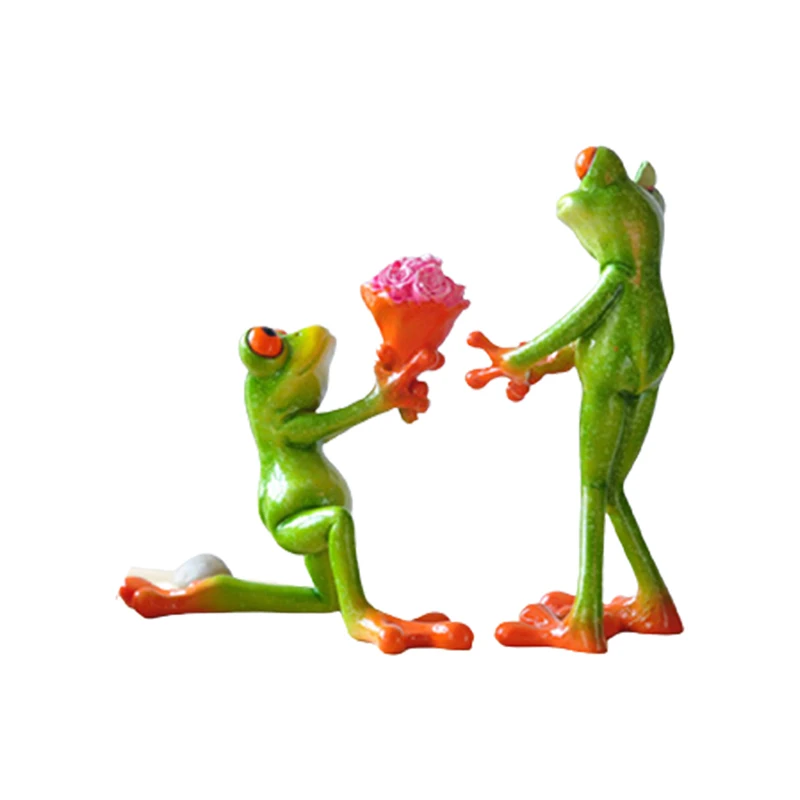 

3D Creative Decorations Proposing Green Frogs Sculpture Funny & Interesting Statues for Desktop Decor PLDI889