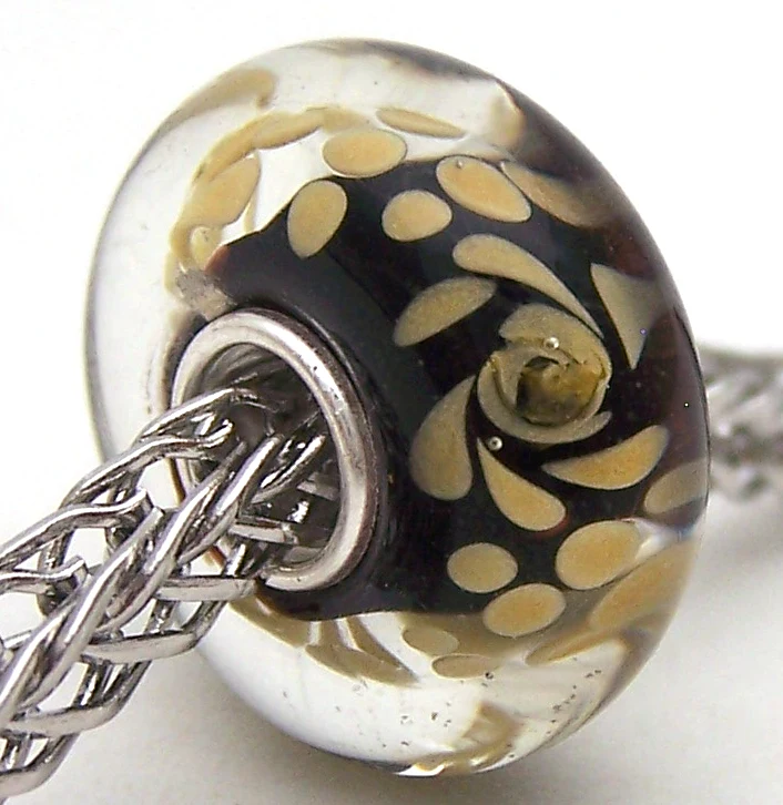 

PJG3019 100% S925 Sterling Silver Beads Murano Glass beads Fit European Charms Bracelet charms diy jewelry Lampwork GlassBeads