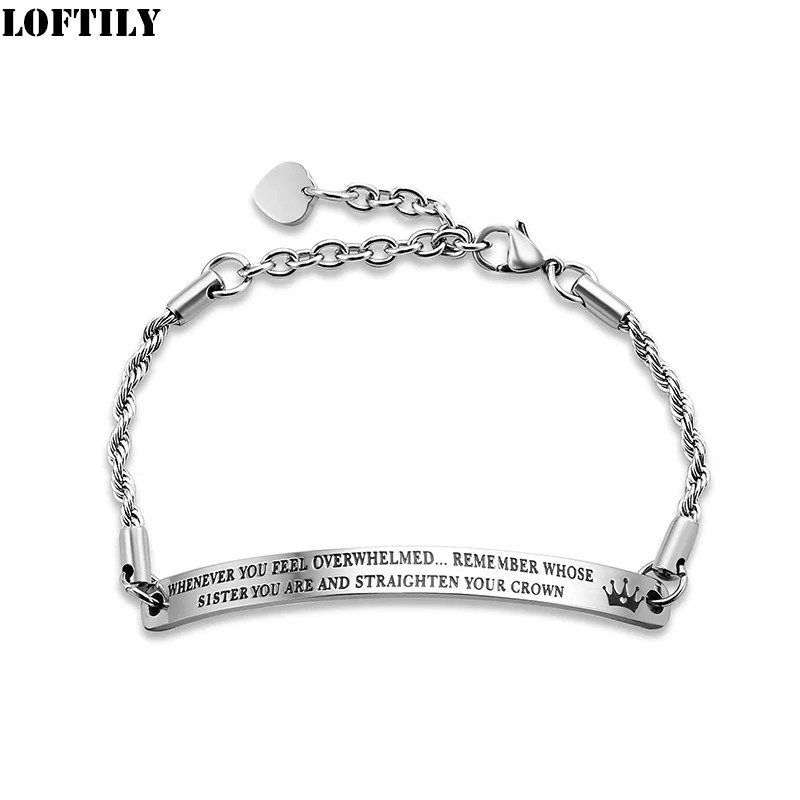 Браслет из нержавеющей стали с короной и бабушкой подарок для женщин семейный