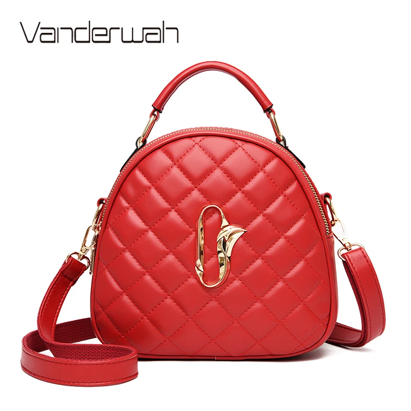 

Fashion Pu Leather Simple Shoulder Bags for Women 2020 Casual Small Diamond Lattice Crossbody Bag Designer Handbags High Quality