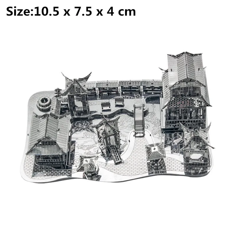 

Architecture 3D Metal Puzzles World Famous Building Cathedral Tower Garden Bridge Jigsaw Construction Handmade Manual Gift Toys