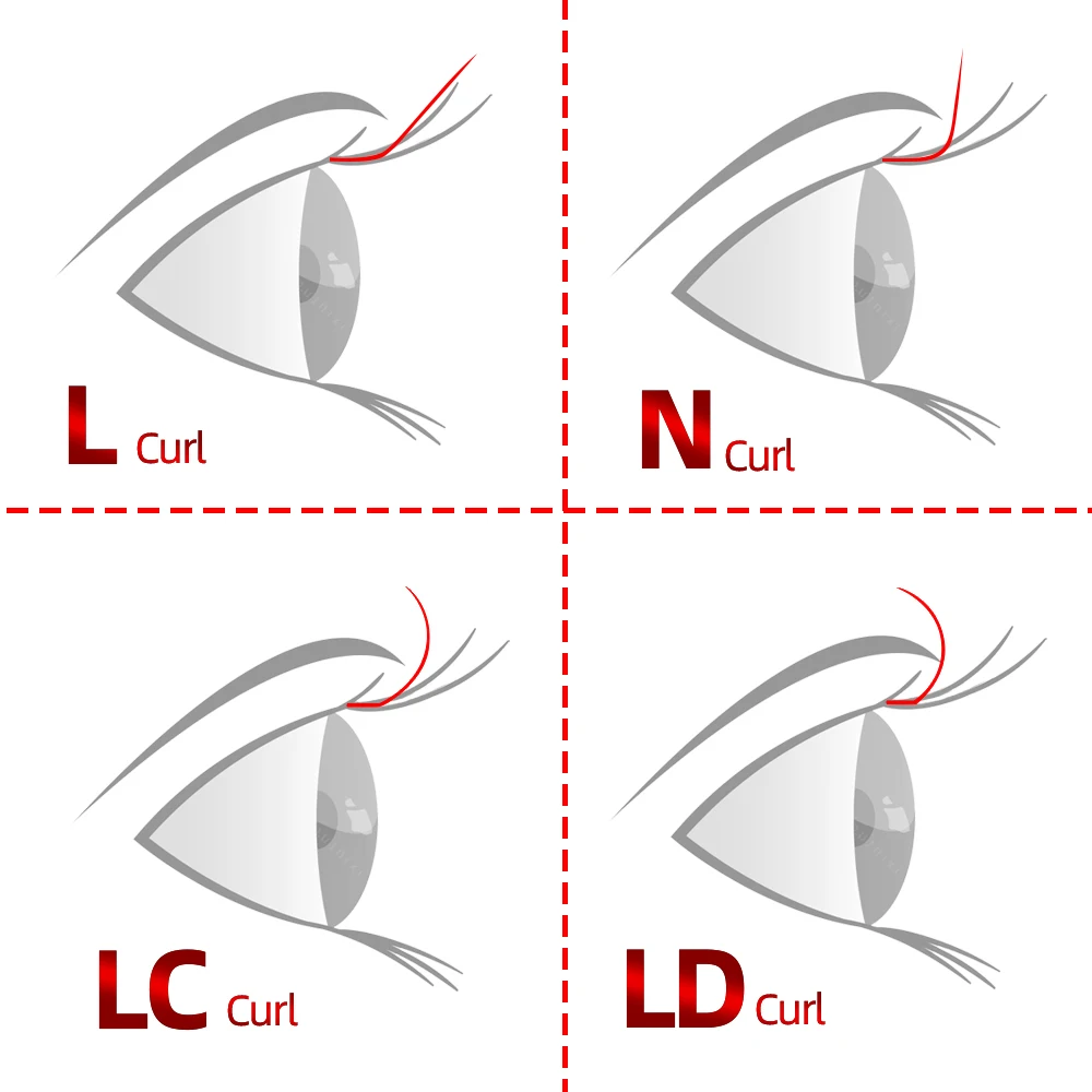 NAGARAKU Mix Eyelash Extension Makeup L LC N Curls 7-15mm 16 Lines Synthetic Mink Individual Eyelashes High Quality Lashes | Красота и