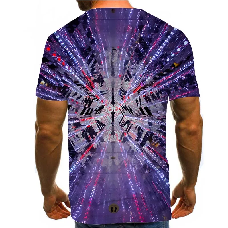 

Men Graphic T Shirts Round Neck 3D Print Short Sleeve Daily Tops Abstract Tees
